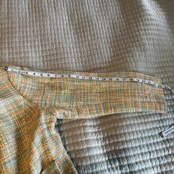 Élana by Tanner Beige Plaid Silk Rayon Blazer Jacket Women’s 12 Career Classic - Picture 11 of 16